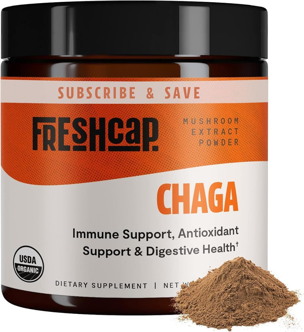 Freshcap Ultimate Mushroom Complex - Ayurveda Lions Mane, Reishi, Cordyceps, Chaga, Turkey Tail, Maitake - Immune Support & Nootropic Supplements for Immunity, Energy, Memory & Focus (120 Capsules)