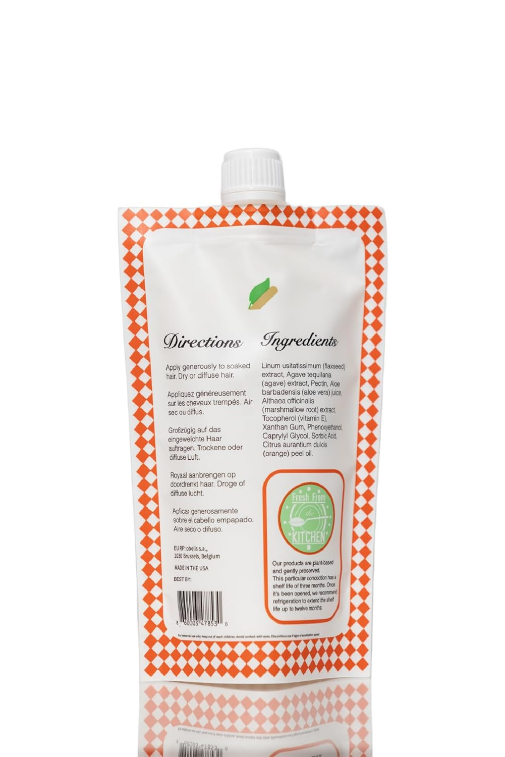 Ecoslay Orange Marmalade Curl Definer Gel - Long-Lasting Hold for Wavy, Curly, Coily, and Kinky Hair - Curl Styling Gel for Women