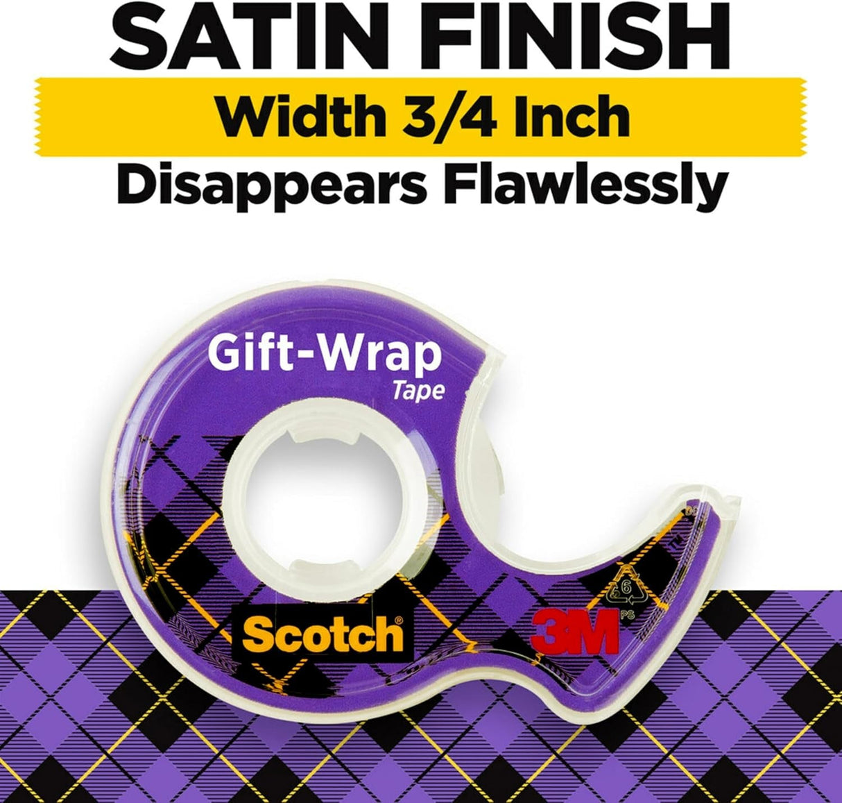 Scotch Gift-Wrap Tape, 2 Rolls, the Go-To Tape for Holiday Gift Wrapping, 3/4 X 600 Inches, Dispensered (15DM-2)