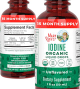 Maryruth Organics Potassium Iodide | Iodine Supplement | 1 Year Supply | Iodine Drops | USDA Organic | Nascent Iodine | Vegan | Packaging May Vary | 1 Fl Oz - Supply Center USA