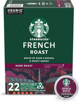 Starbucks K-Cup Coffee Pods, Dark Roast Coffee, French Roast for Keurig Brewers, 100% Arabica, 4 Boxes (96 Pods Total)