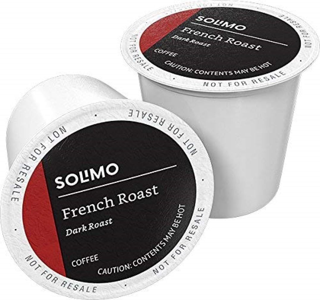 Amazon Brand - Solimo Dark Roast Coffee Pods, Compatible with Keurig 2.0 K-Cup Brewers 100 Count(Pack of 1)