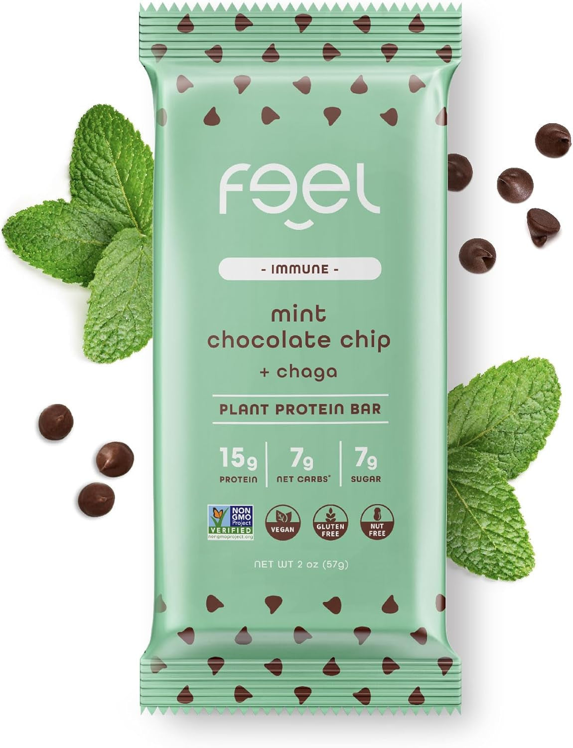 Feel Vegan Protein Bars - Keto, Gluten Free, Organic, 15G Protein - Dairy Free, Low Sugar - Variety Pack (6 Flavors, 6 Pack)