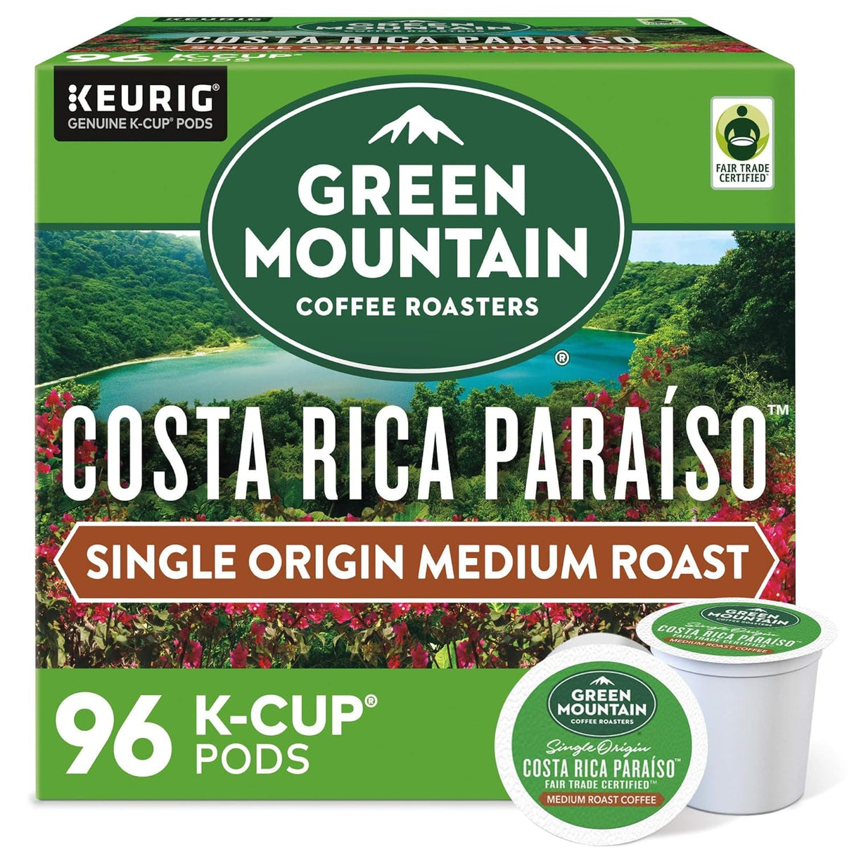 Green Mountain Coffee Roasters Half Caff Keurig Single-Serve K-Cup Pods, Medium Roast Coffee, 72 Count