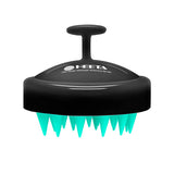 HEETA Shampoo Scalp Brush Massager Hair Growth, Scalp Scrubber with Soft Silicone Bristles for Hair Growth & Dandruff Removal, Hair Brush for Scalp Exfoliator, Black