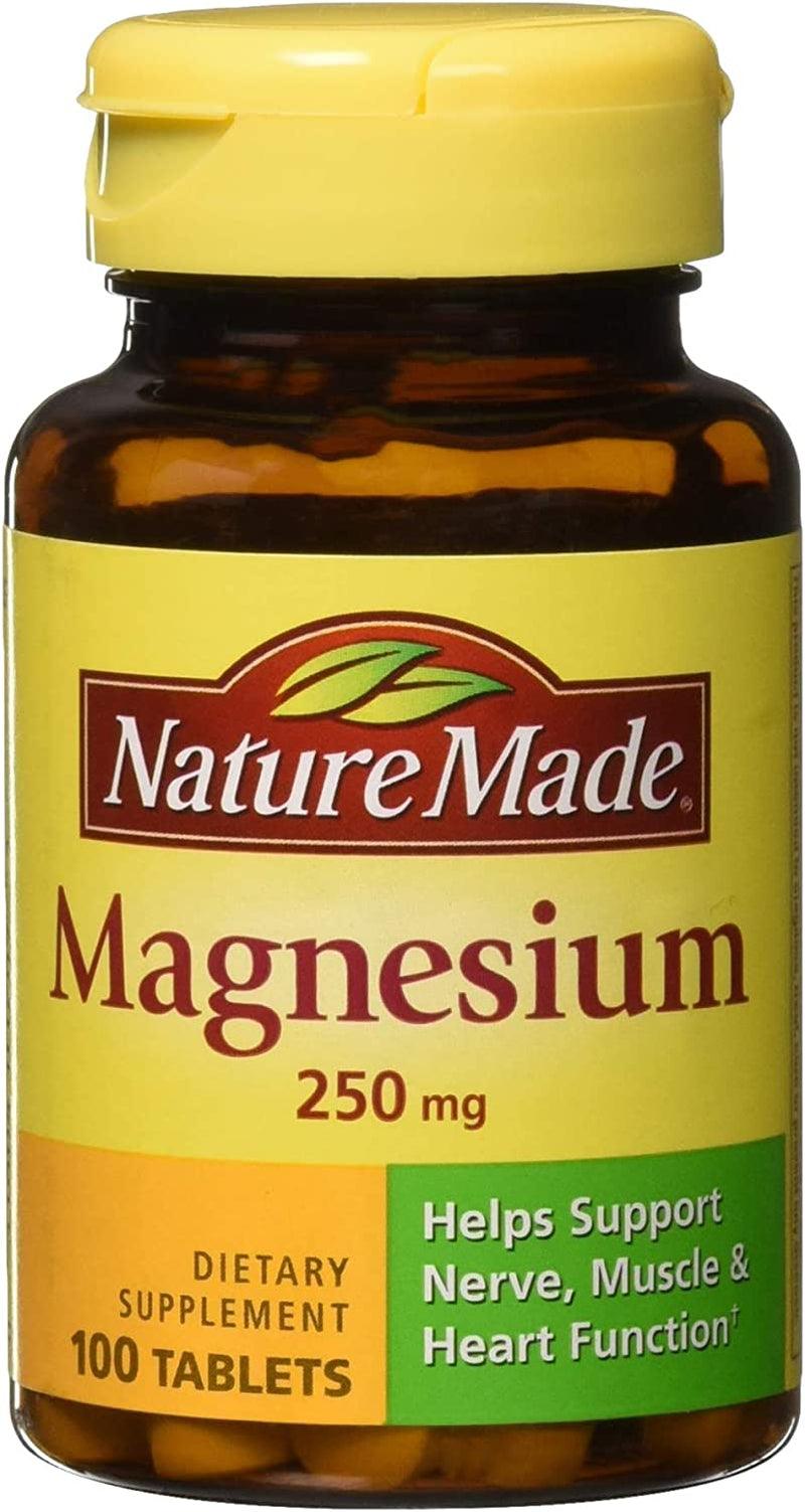 Nature Made Magnesium Oxide 250 Mg, Dietary Supplement for Muscle, Heart, Bone and Nerve Health Support, 200 Tablets, 200 Day Supply - Supply Center USA