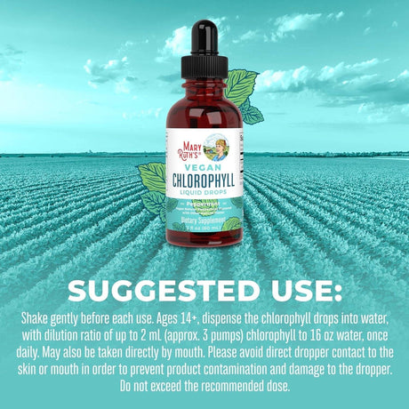 Maryruth'S Chlorophyll Liquid Drops | Clean Label Project Certified® | Vegan | Non-Diluted Liquid Chlorophyll| Mulberry Derived Supplement for Ages 14+ | Non-Gmo | Delicious Minty Flavor | 2 Fl Oz - Supply Center USA