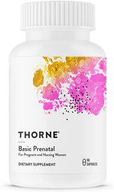 THORNE Basic Prenatal - Well-Researched Folate Multi for Pregnant and Nursing Women Includes 18 Vitamins and Minerals, plus Choline - 90 Capsules - 30 Servings
