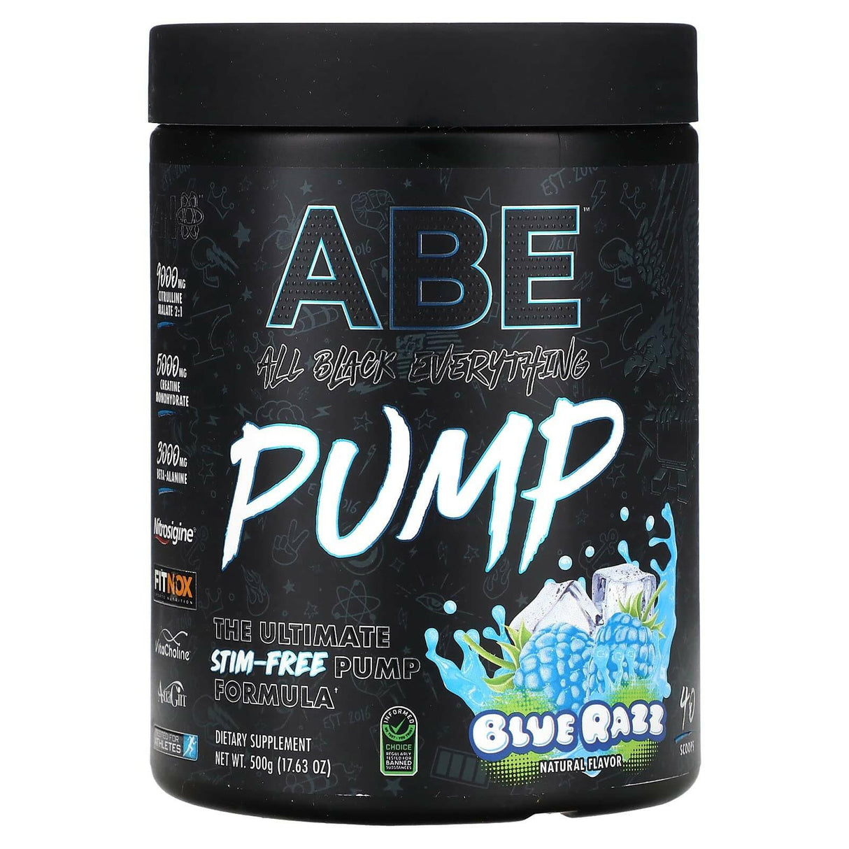 ABE, Pump, Blue Razz, 17.63 oz (500 g) - Supply Center USA