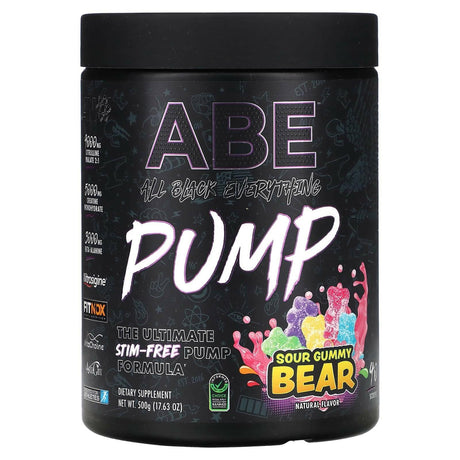 ABE, Pump, Sour Gummy Bear, 17.63 oz (500 g) - Supply Center USA