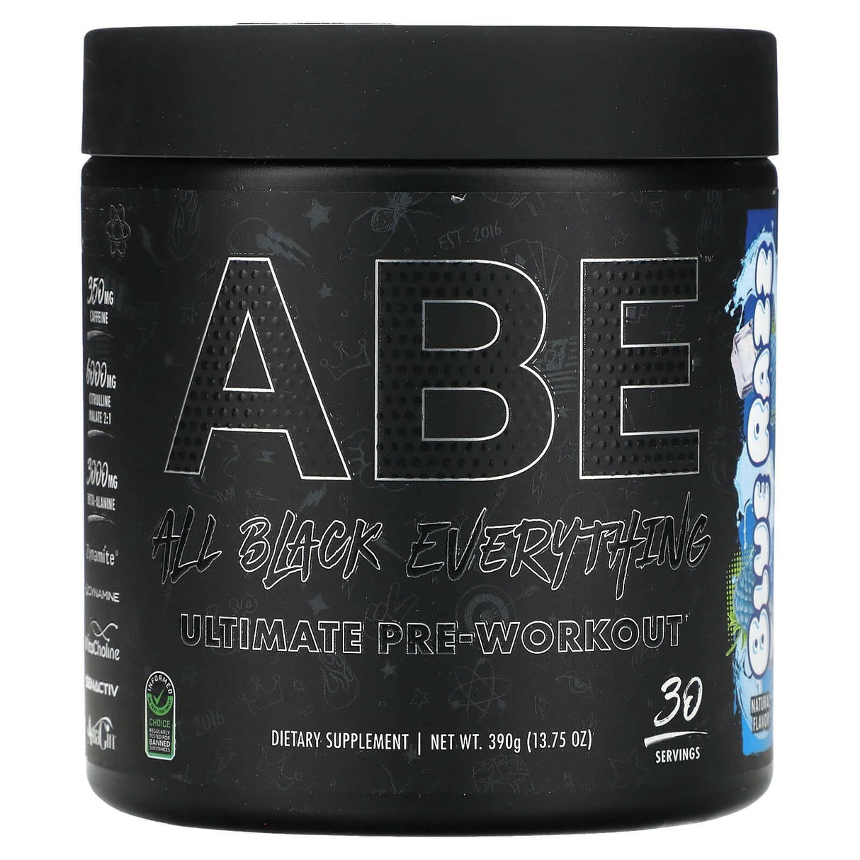 ABE, Ultimate Pre-Workout, Blue Razz, 13.75 oz (390 g) - Supply Center USA