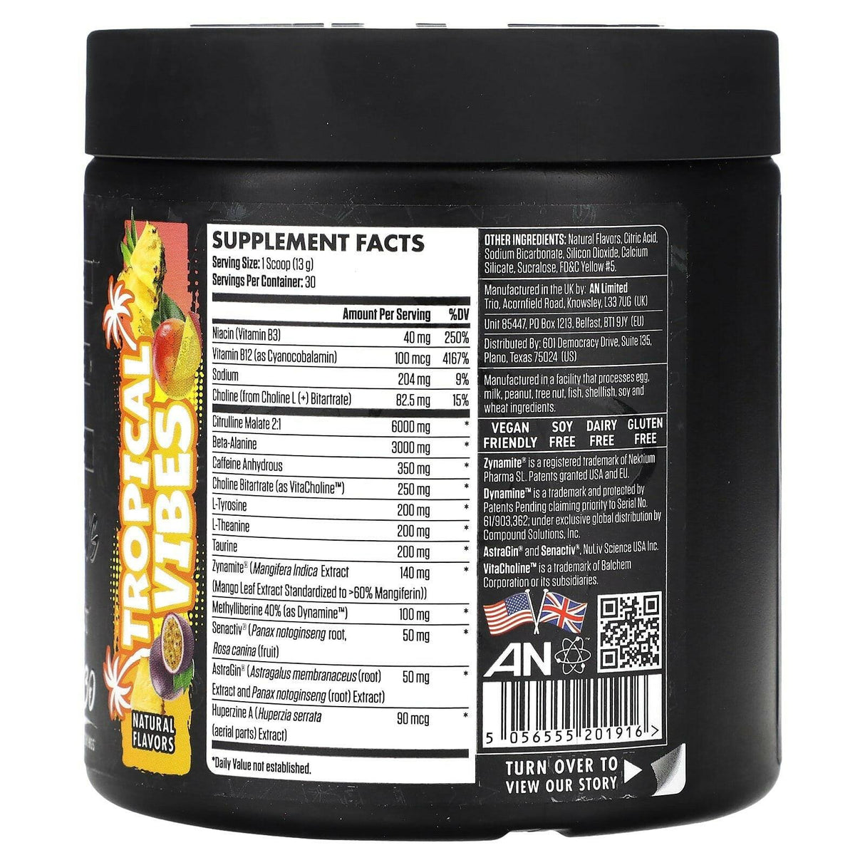 ABE, Ultimate Pre-Workout, Tropical Vibes, 13.75 oz (390 g) - Supply Center USA