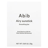 Abib, Airy Sunstick Smoothing Bar, SPF 50+, 0.81 oz (23 g) - Supply Center USA