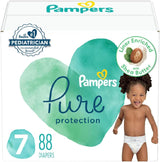Pampers Pure Protection Diapers - Size 5, One Month Supply (132 Count), Hypoallergenic Premium Disposable Baby Diapers