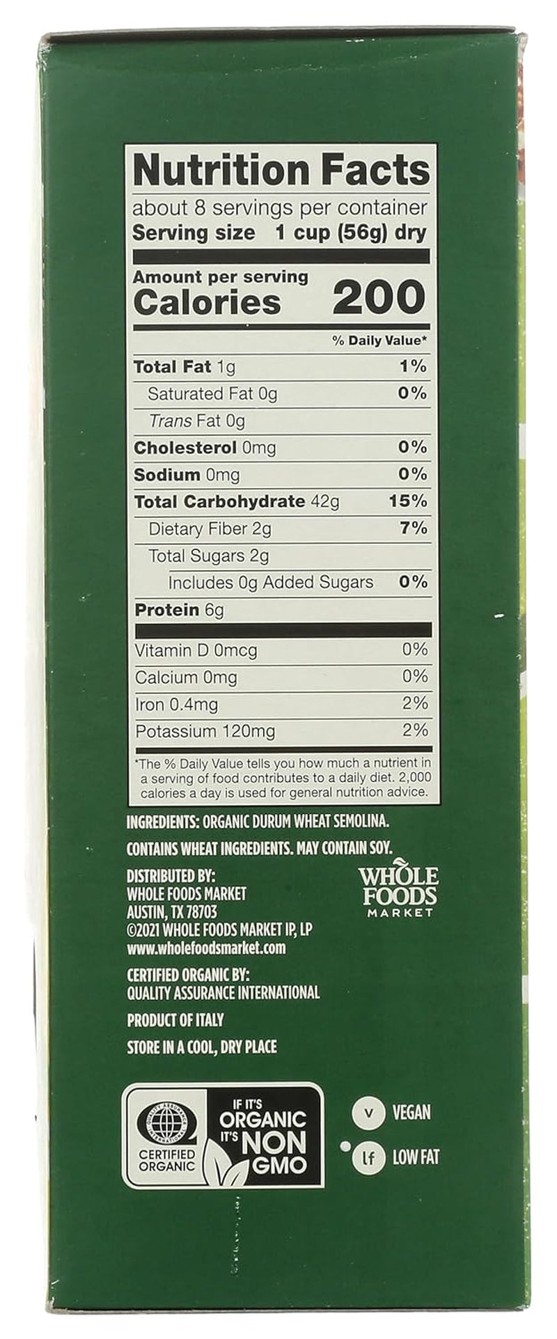 Whole Foods Market, Organic Rigatoni, 16 Ounce