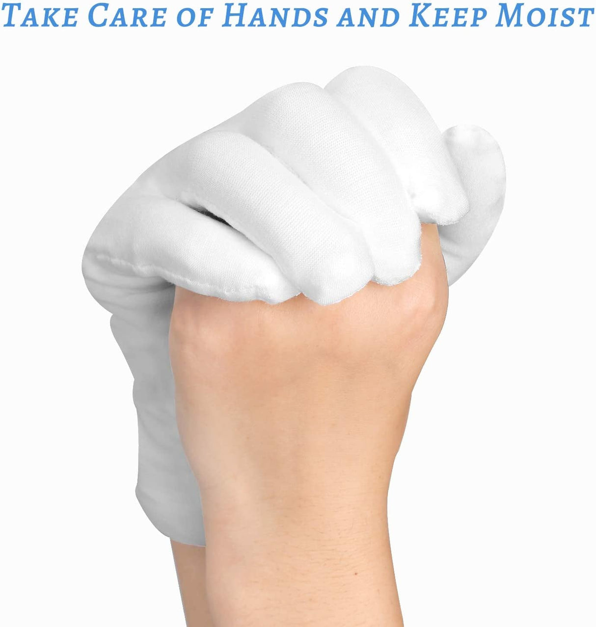 Cotton Gloves, 3Pairs White Gloves for Eczema, White Cotton Eczema Gloves for Men and Women Dry Hands, Breathable Machine Washable Cloth Gloves