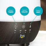 Healthsmart Essential Oil Diffuser, Cool Mist Humidifier and Aromatherapy Diffuser, FSA HSA Eligible with 500ML Tank for Large Rooms, Adjustable Timer, Mist Mode and 7 LED Light Colors, White