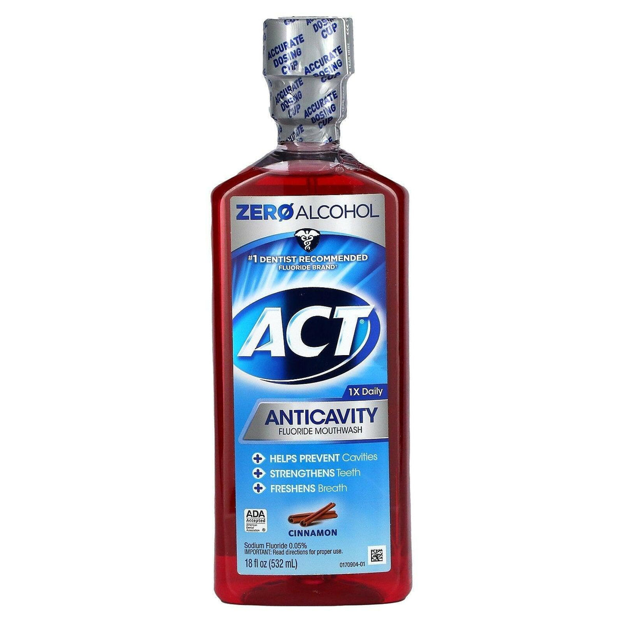 Act, Anticavity Fluoride Mouthwash, Arctic Blast, 18 fl oz (532 ml) - Supply Center USA