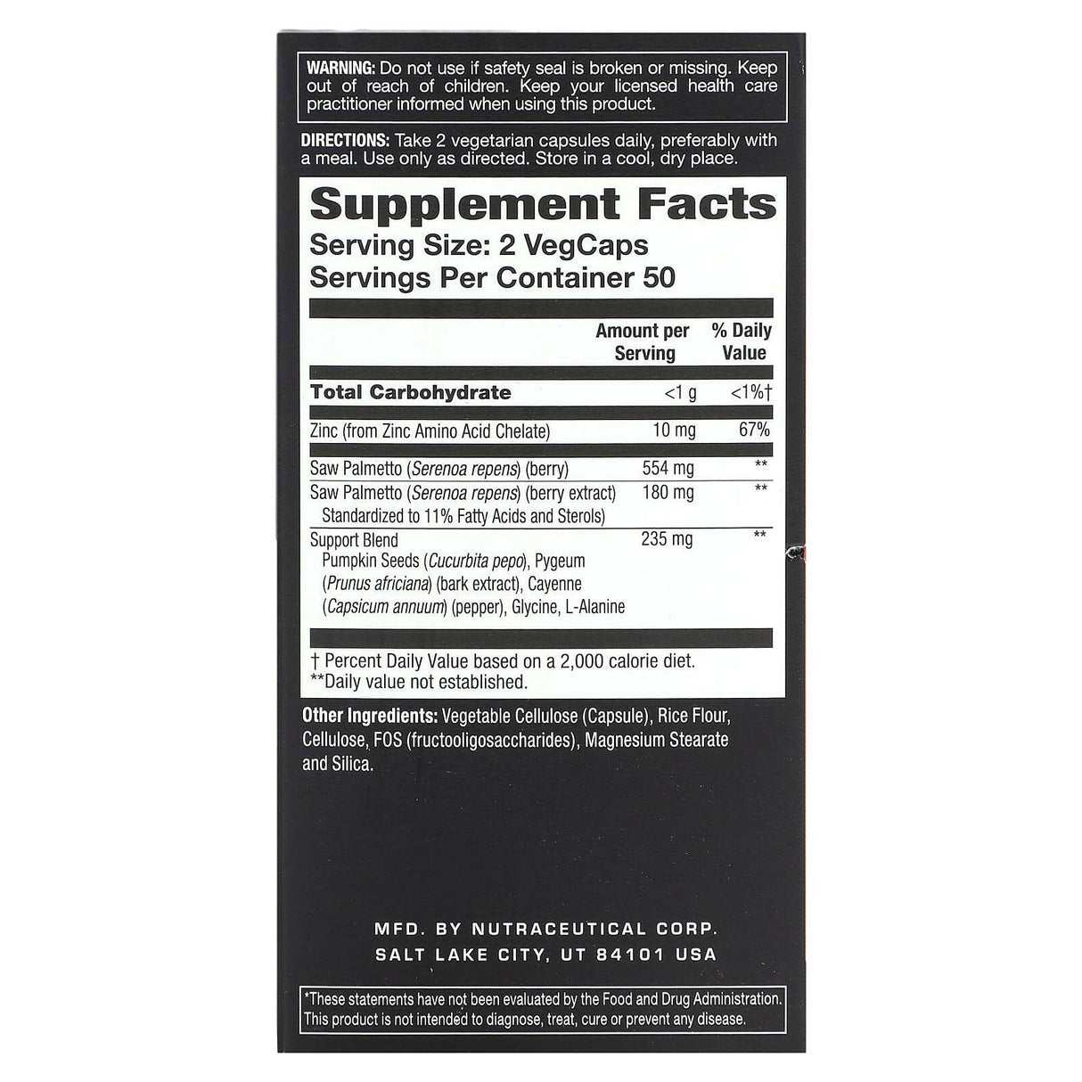 Action Labs, Positive Prostate, Saw Palmetto, Men's Support, 100 VegCaps - Supply Center USA