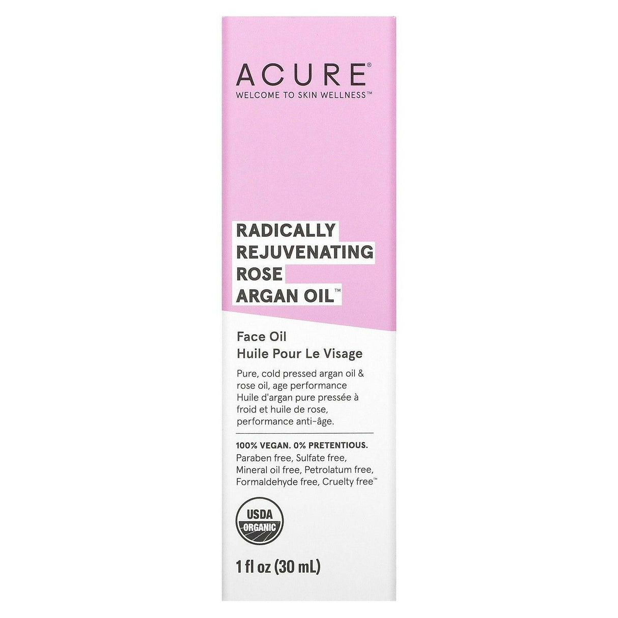 ACURE, Radically Rejuvenating, Rose Argan Oil, 1 fl oz (30 ml) - Supply Center USA