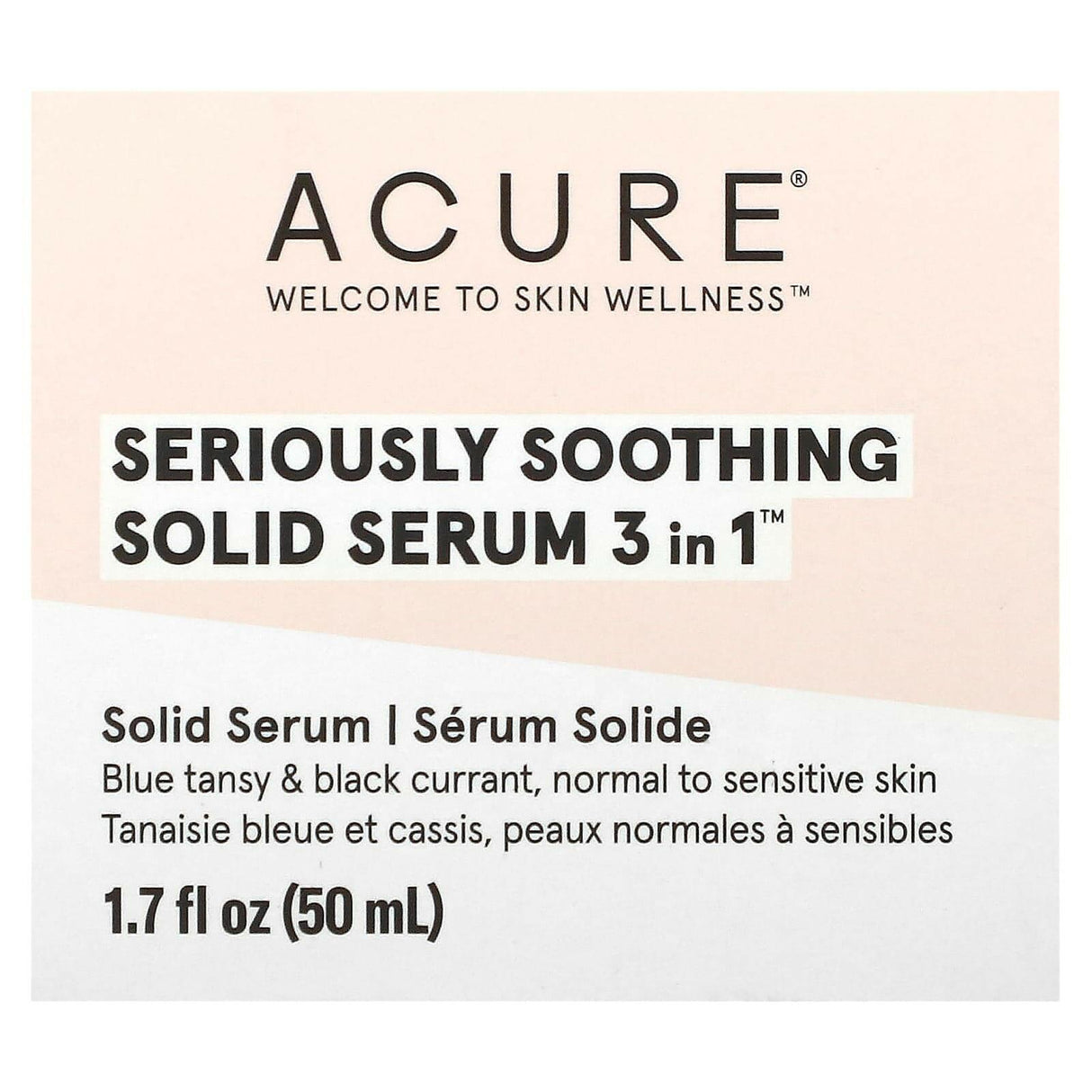 ACURE, Seriously Soothing, Solid Serum 3 in 1 , 1.7 fl oz (50 ml) - Supply Center USA