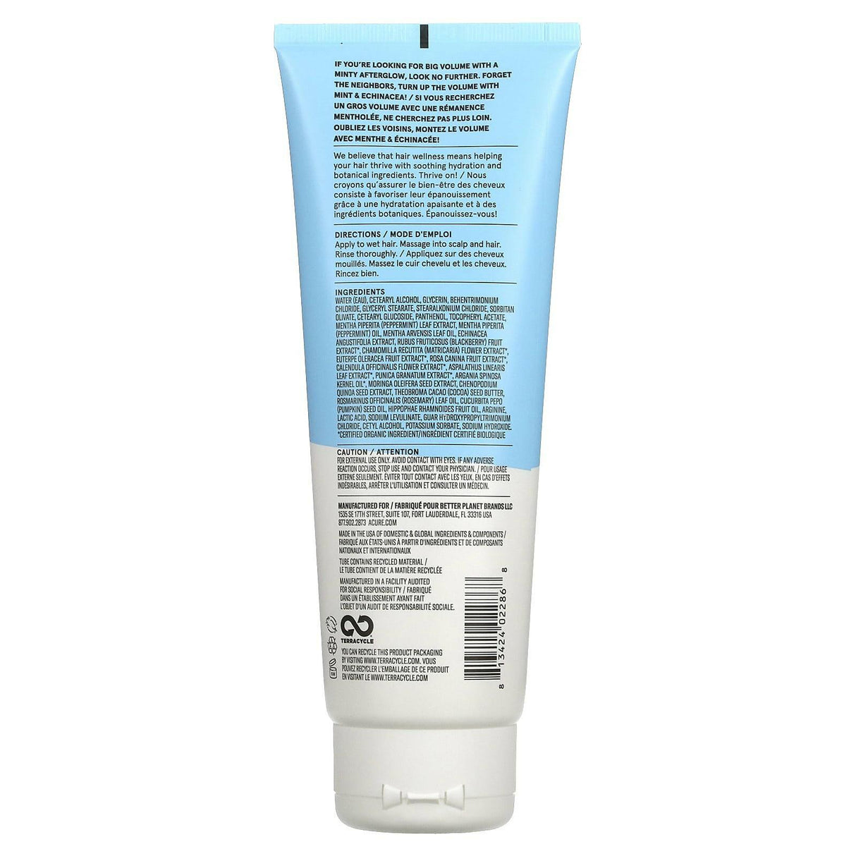ACURE, Vivacious Volume Conditioner, Mint & Echinacea, 8 fl oz (236 ml) - Supply Center USA