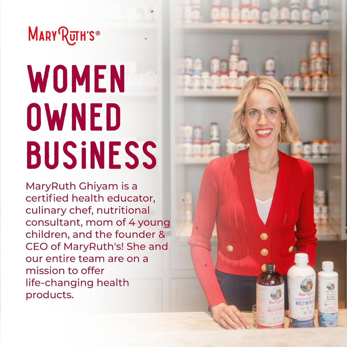 Maryruth Organics Multivitamin for Women Men & Kids | Vegan, Sugar Free | Womens Multivitamin & Multimineral | Beauty & Energy Women'S Multivitamin | Non-Gmo | 32 Fl Oz