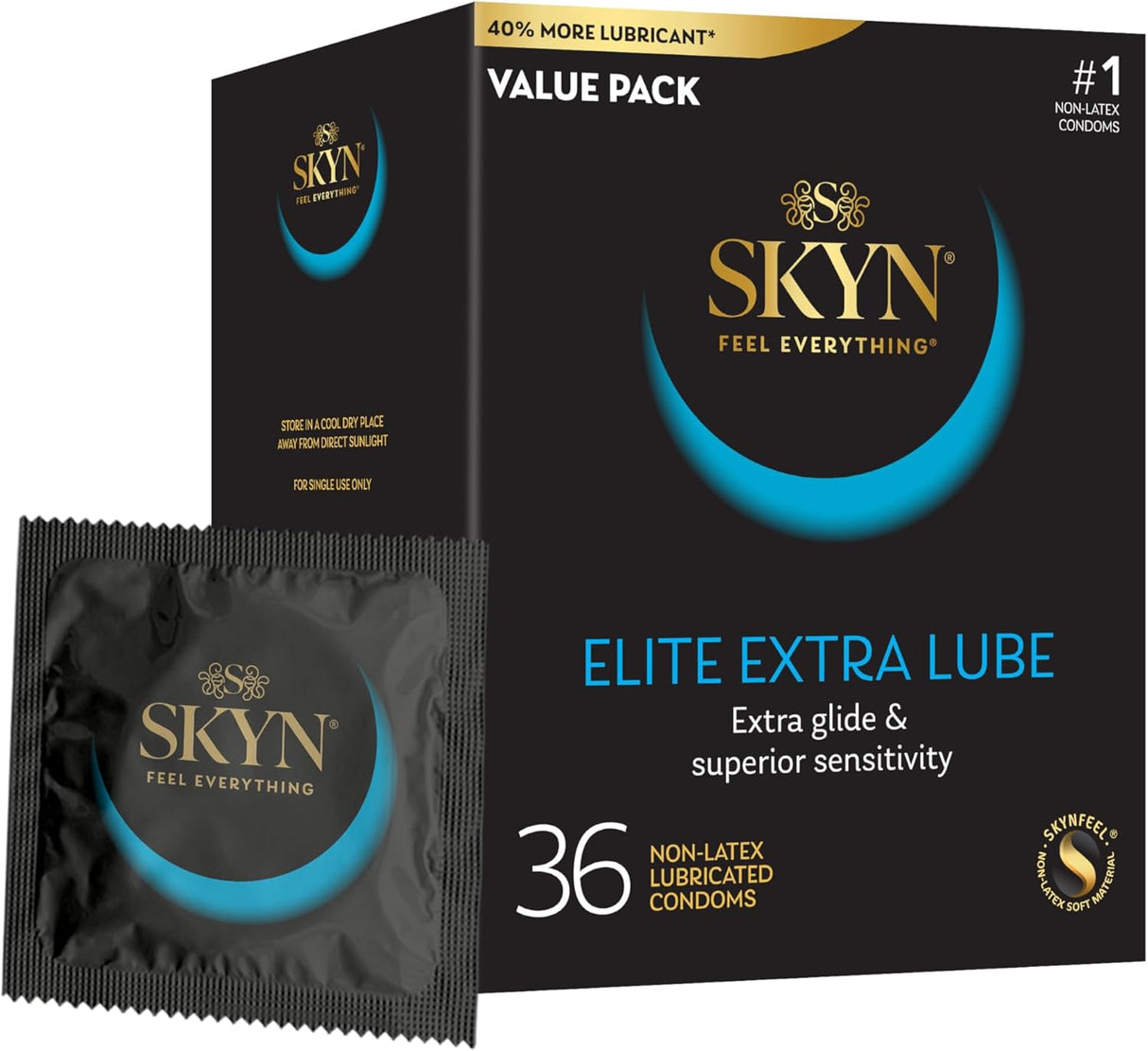 SKYN Extra Studded – 22 Count – Lubricated Latex-Free Condoms – Unique Texture Intensifies Every Moment​