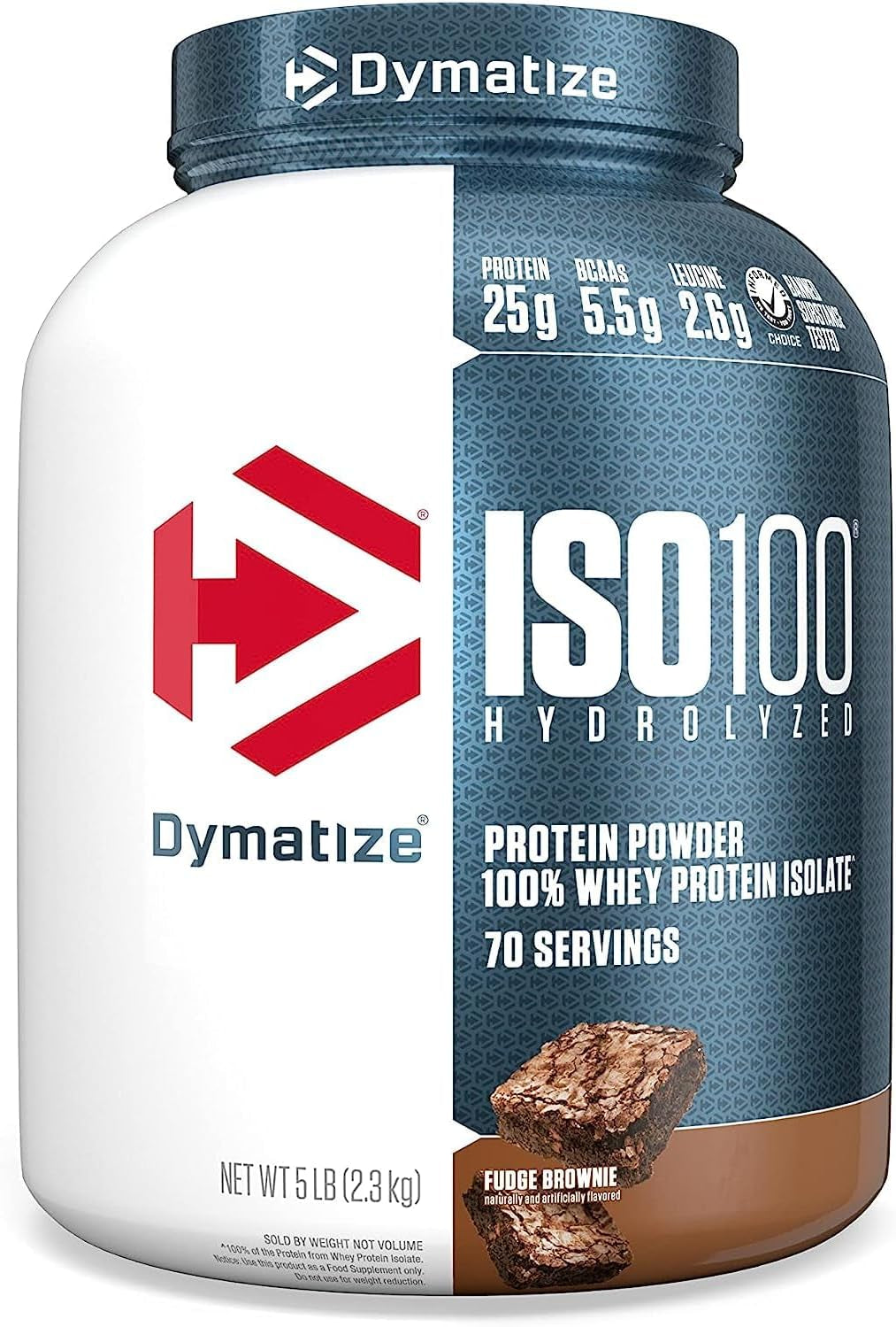 Dymatize ISO100 Hydrolyzed Protein Powder, 100% Whey Isolate, 25G of Protein, 5.5G Bcaas, Gluten Free, Fast Absorbing, Easy Digesting, Gourmet Vanilla, 20 Servings