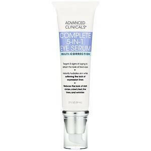 Advanced Clinicals, Complete 5-in-1 Eye Serum, Multi-Correction, 2 fl oz (59 ml) - Supply Center USA