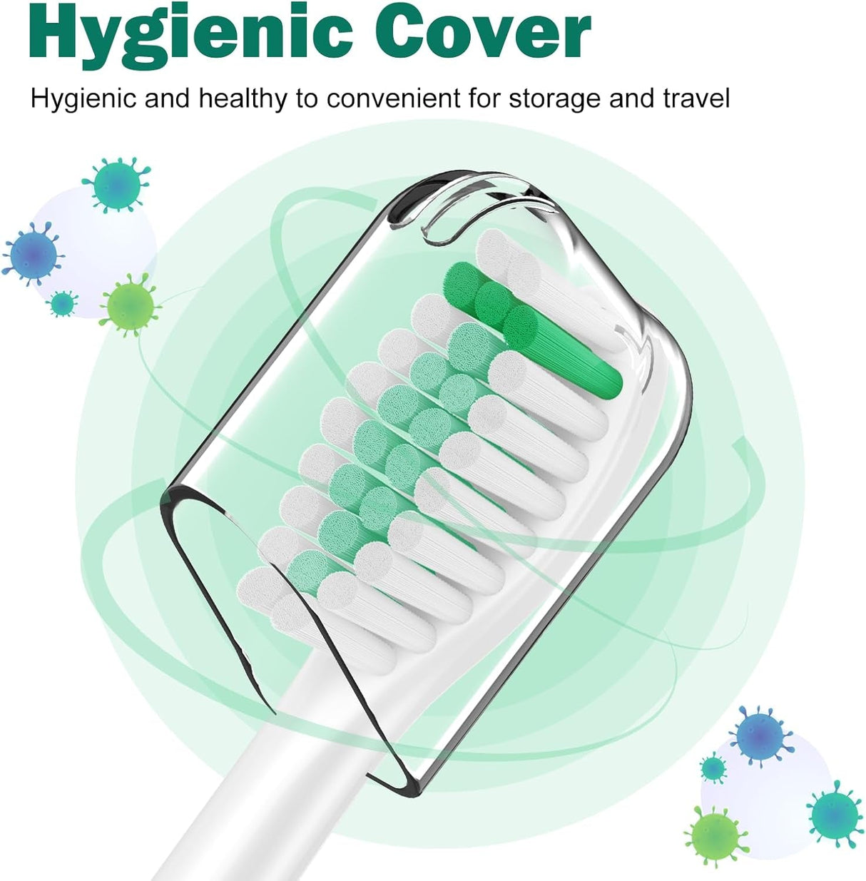 Toothbrush Heads for Philips Sonicare Replacement Brush Heads Medium Soft Dupont Bristles Electric Toothbrush Replacement Heads Fit E-Series Essence Xtreme Elite Advance and Cleancare, 4 Pack
