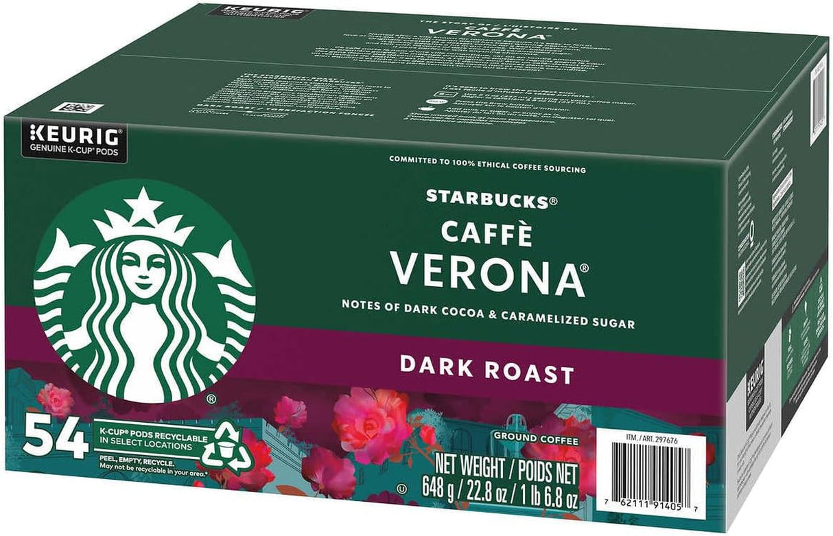 Starbucks K-Cup Coffee Pods, Dark Roast Coffee, French Roast for Keurig Brewers, 100% Arabica, 4 Boxes (96 Pods Total)