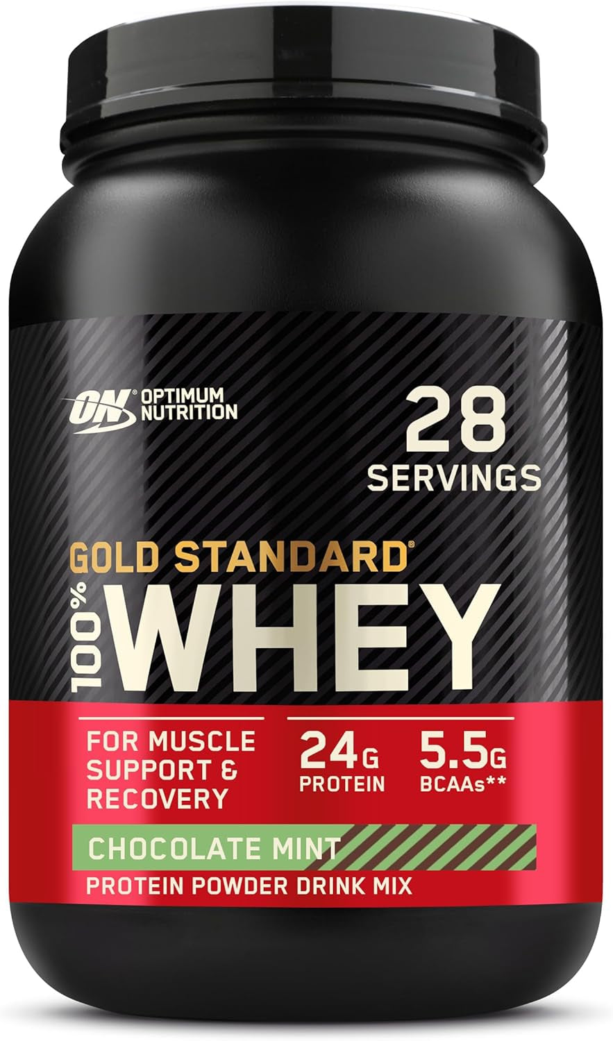 Optimum Nutrition Gold Standard 100% Whey Protein Powder, Double Rich Chocolate, 2 Pound (Packaging May Vary)