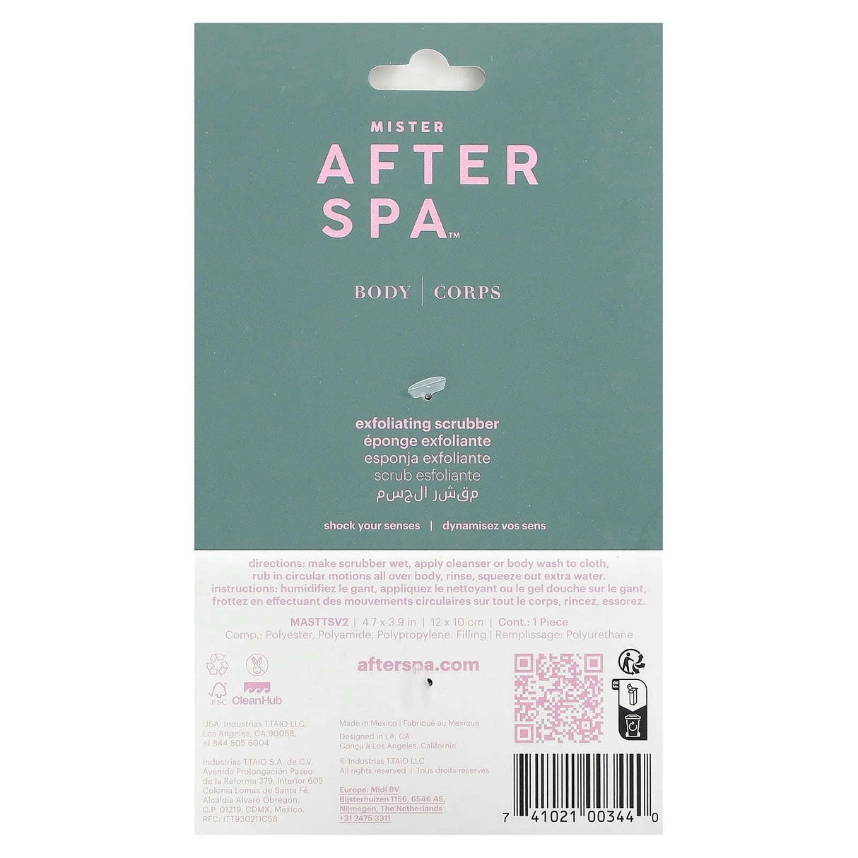 AfterSpa, Exfoliating Scrubber, 1 Scrubber - Supply Center USA