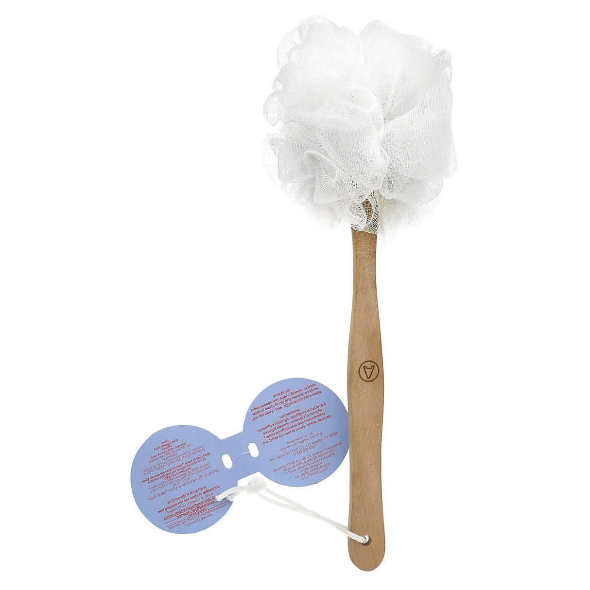 AfterSpa, Mesh Bath Sponge with Handle, 1 Sponge - Supply Center USA