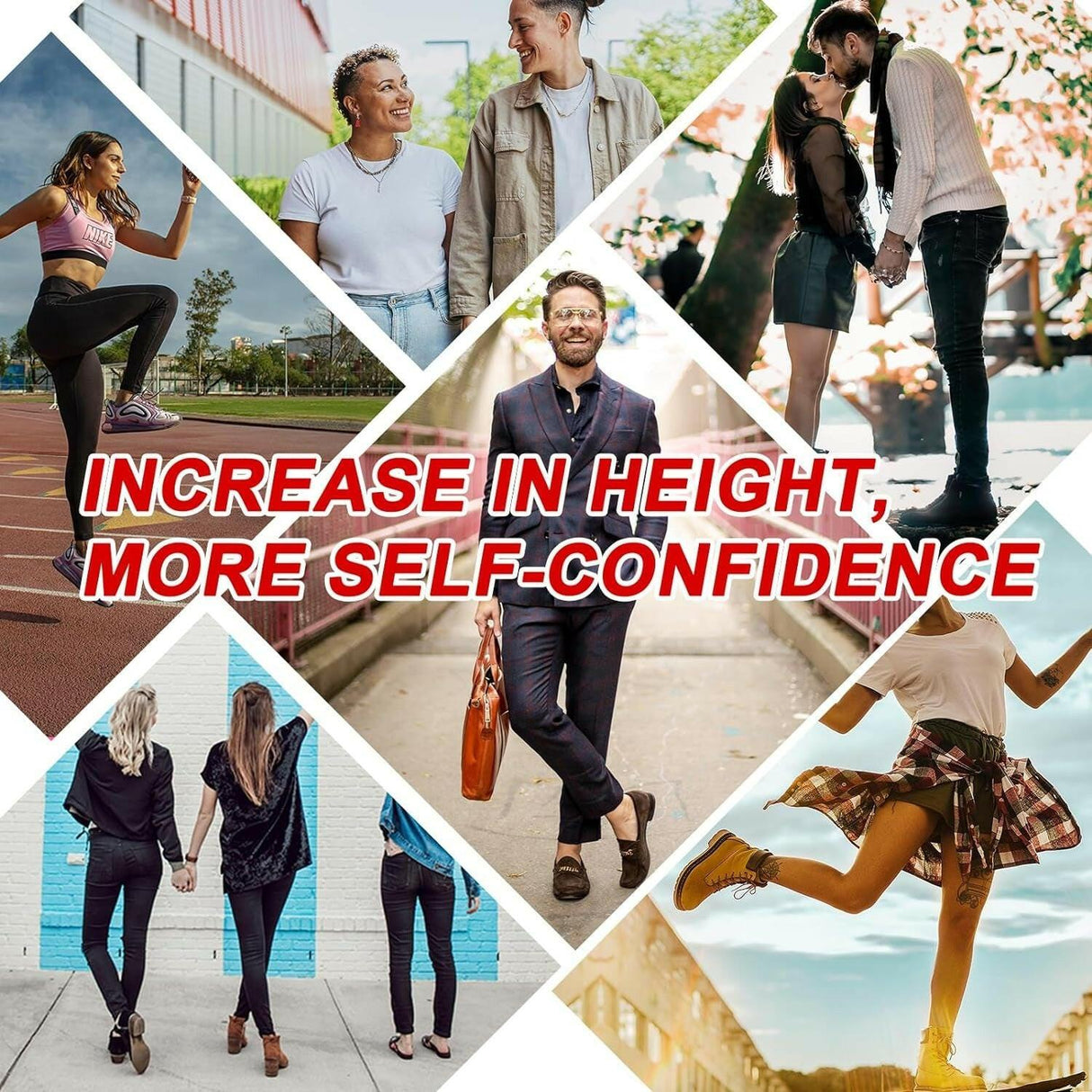 Ailaka Height Increase Insoles for Men Women, Honeycomb Shock Absorbing Cushion Insoles, Replacement Full Length Sports Shoe Height Inserts Height Elevation - Supply Center USA