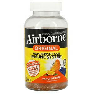 AirBorne, Original Immune Support Supplement, Zesty Orange, 63 Gummies - Supply Center USA