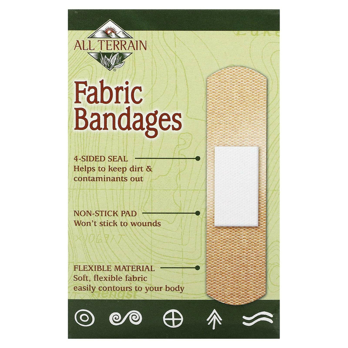 All Terrain, Fabric Bandages, Assorted Sizes, 30 Bandages - Supply Center USA