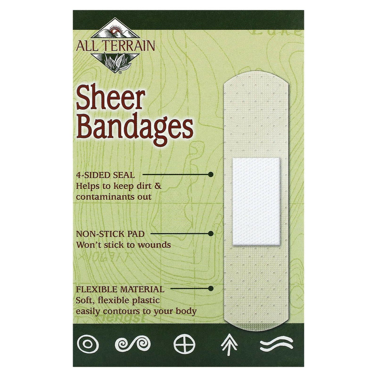 All Terrain, Sheer Bandages, 40 Bandages - Supply Center USA