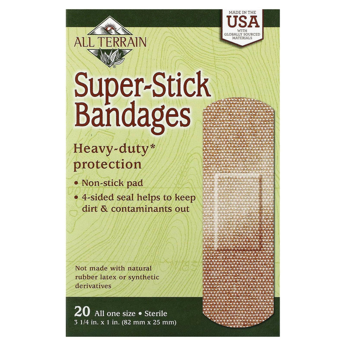 All Terrain, Super-Stick Bandages, 20 Bandages - Supply Center USA