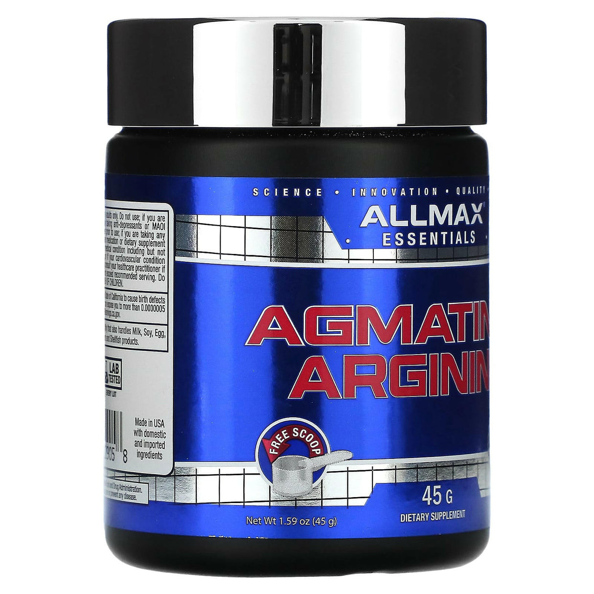 ALLMAX, Agmatine+ Arginine, 1.59 oz (45 g) - Supply Center USA