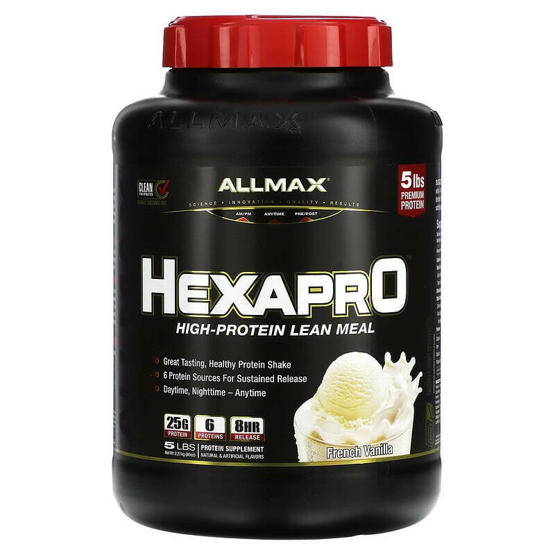 ALLMAX, Hexapro, High-Protein Lean Meal, Strawberry, 2 lbs (907 g) - Supply Center USA