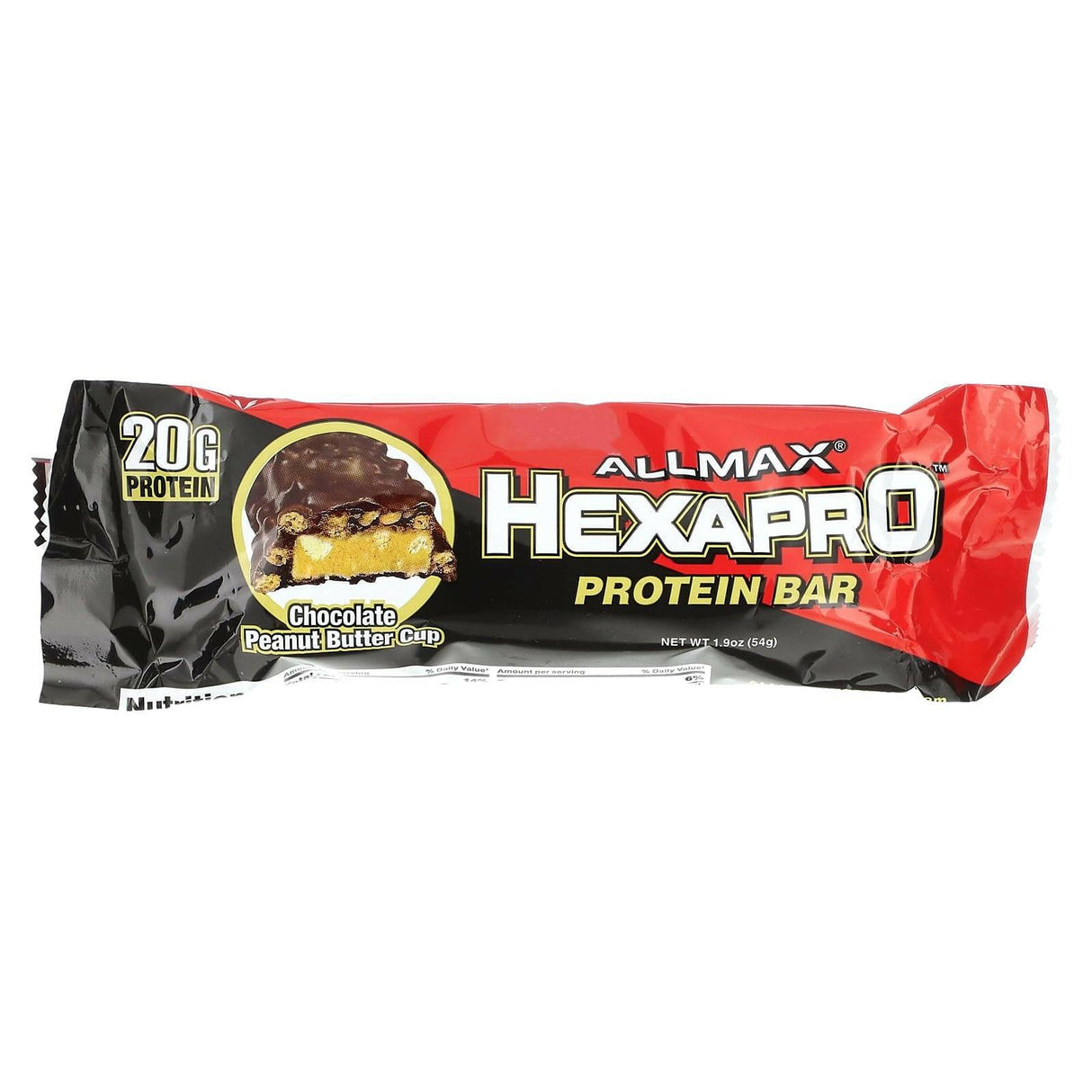 ALLMAX, Hexapro Protein Bar, Chocolate Peanut Butter Cup, 12 Bars, 1.9 oz (54 g) Each - Supply Center USA