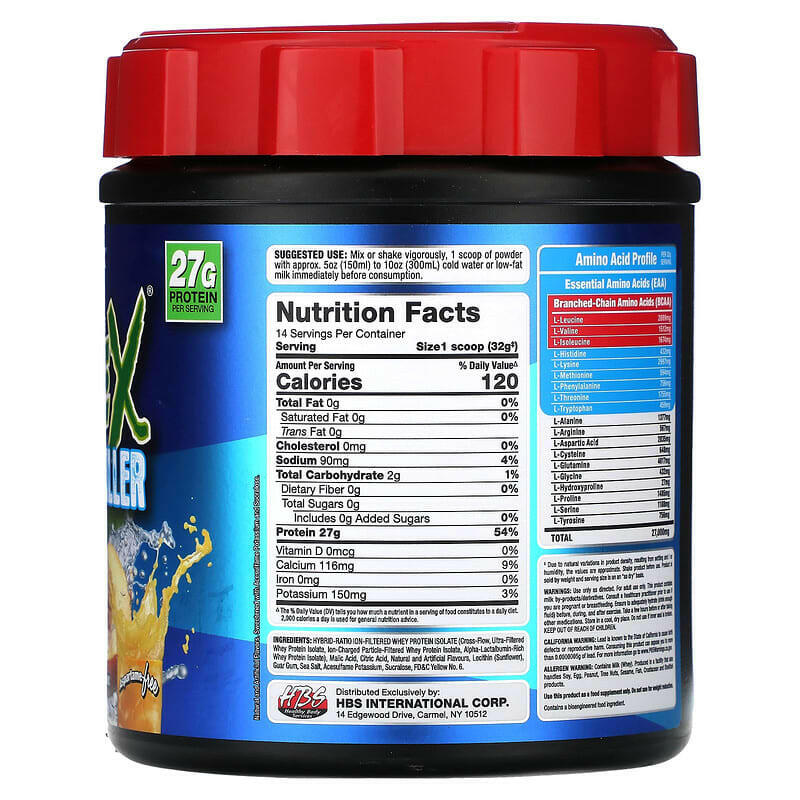ALLMAX, Isoflex Chiller, Whey Protein Isolate, Citrus Peach Sensation, 1 lb (425 g) - Supply Center USA