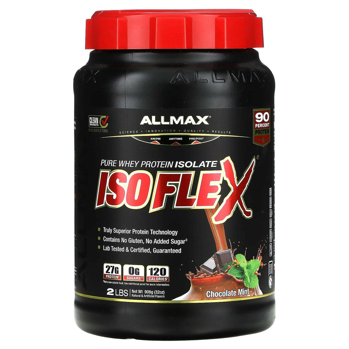 ALLMAX, Isoflex, Pure Whey Protein Isolate, Chocolate Mint, 2 lbs (908 g) - Supply Center USA