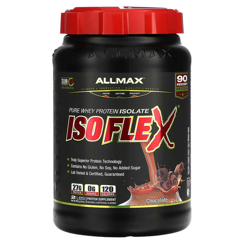 ALLMAX, Isoflex, Pure Whey Protein Isolate, Chocolate Peanut Butter, 0.9 lbs (425 g) - Supply Center USA