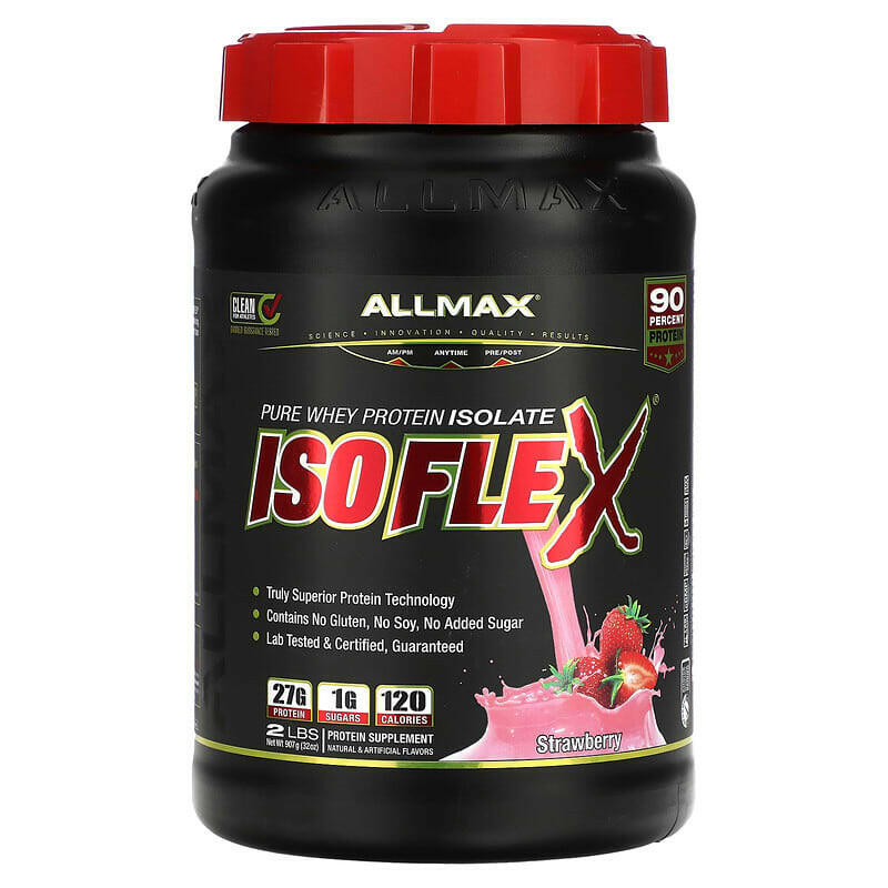 ALLMAX, Isoflex, Pure Whey Protein Isolate, Chocolate Peanut Butter, 0.9 lbs (425 g) - Supply Center USA