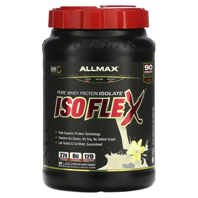 ALLMAX, Isoflex, Pure Whey Protein Isolate, Chocolate Peanut Butter, 0.9 lbs (425 g) - Supply Center USA