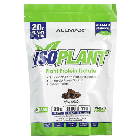 ALLMAX, ISOPLANT, Plant Protein Isolate, Chocolate, 10.6 oz (300 g) - Supply Center USA