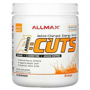 ALLMAX Nutrition, ACUTS, Amino-Charged Energy Drink, Orange, 7.4 oz (210 g) - Supply Center USA